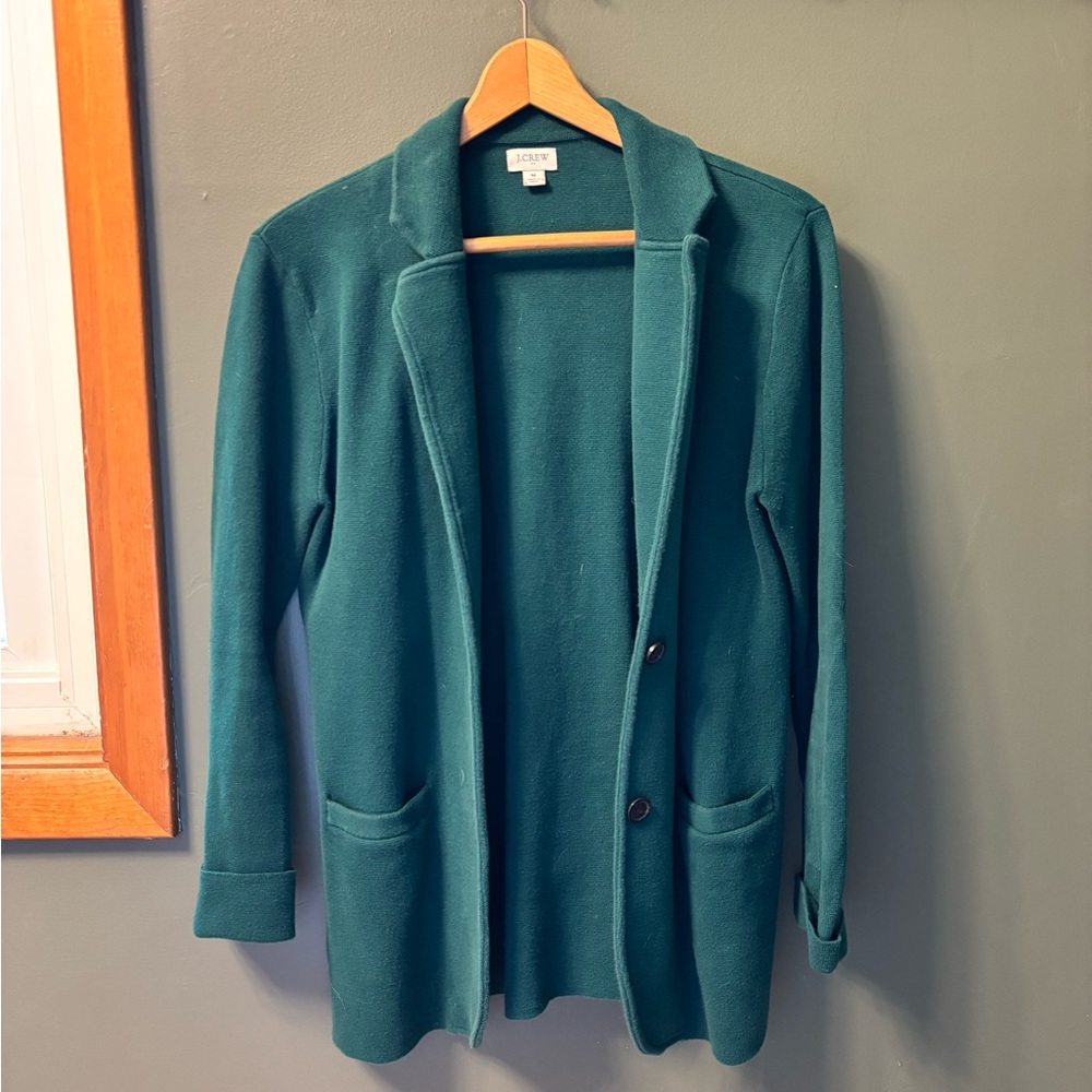 J.Crew Green Blazer Coat